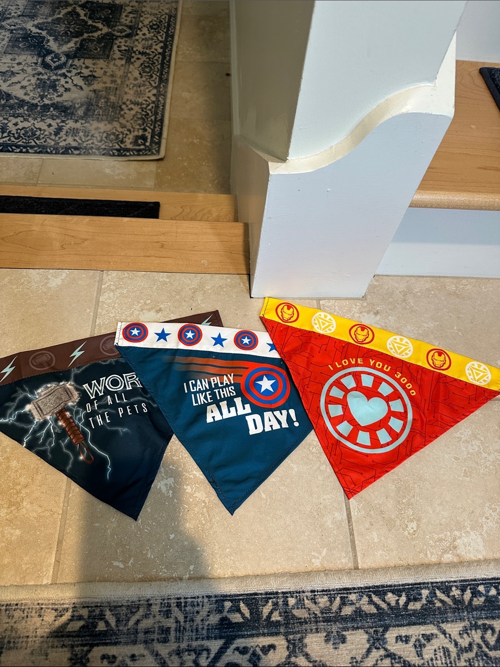 Dog bandanas marvel set of 3 never used!